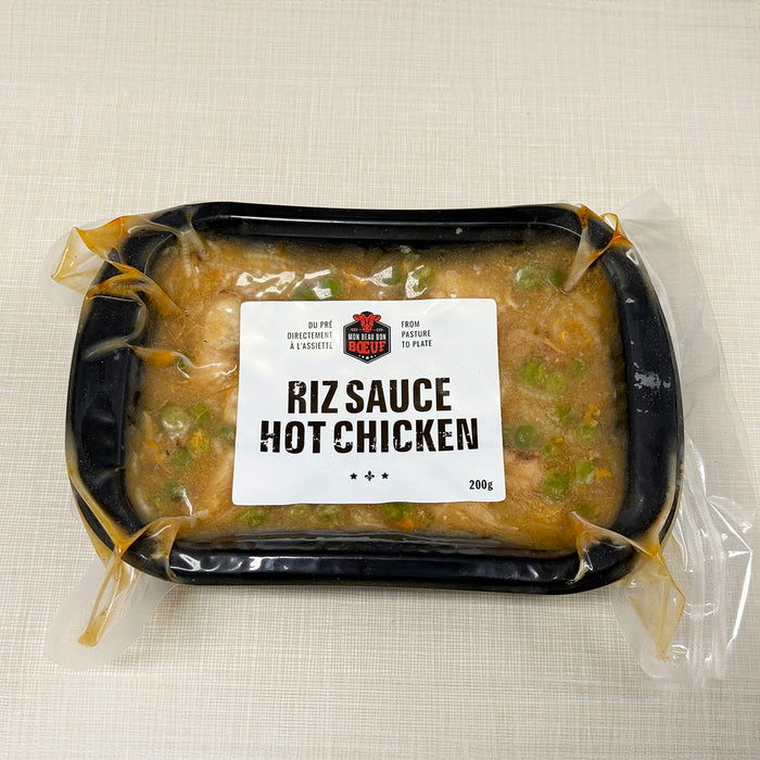 Rice in hot chicken sauce